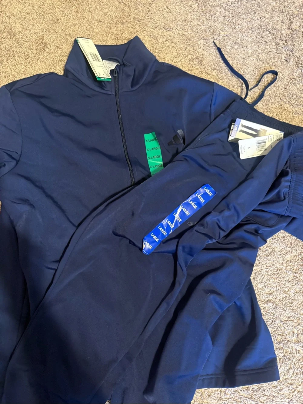 Adidas Navy Blue Athletic Set - pants and zip up - Picture 10 of 10